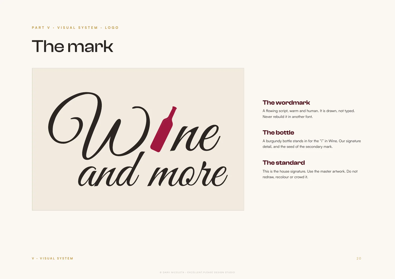 Wine & More — The brand book, page 3