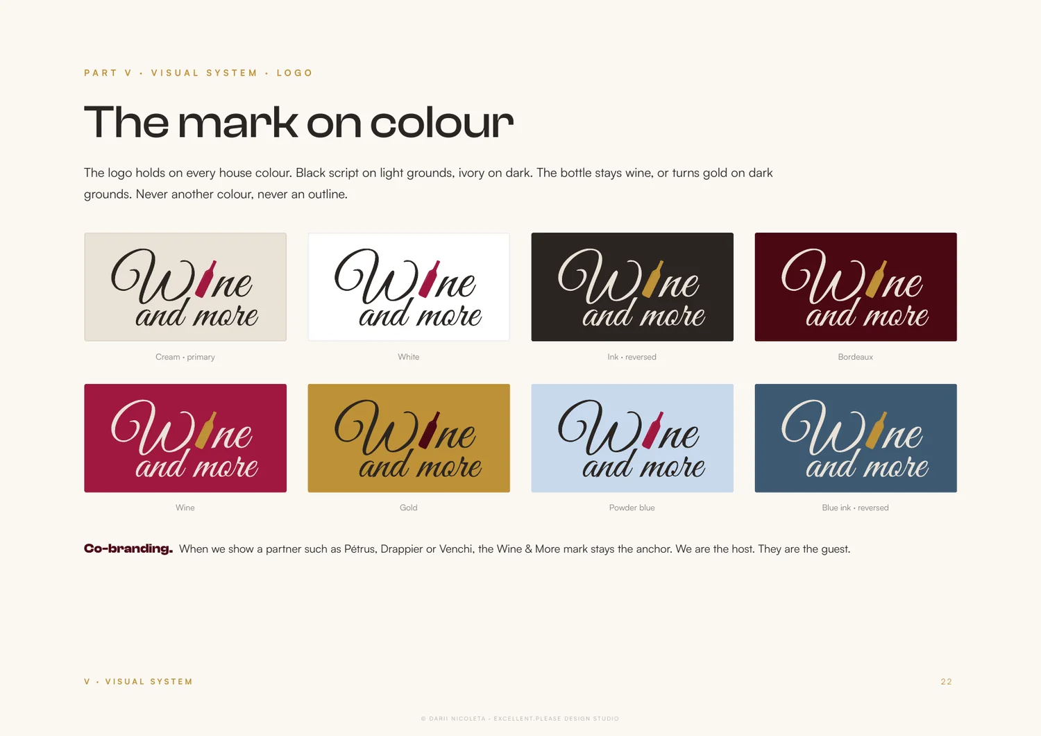 Wine & More — The brand book, page 5