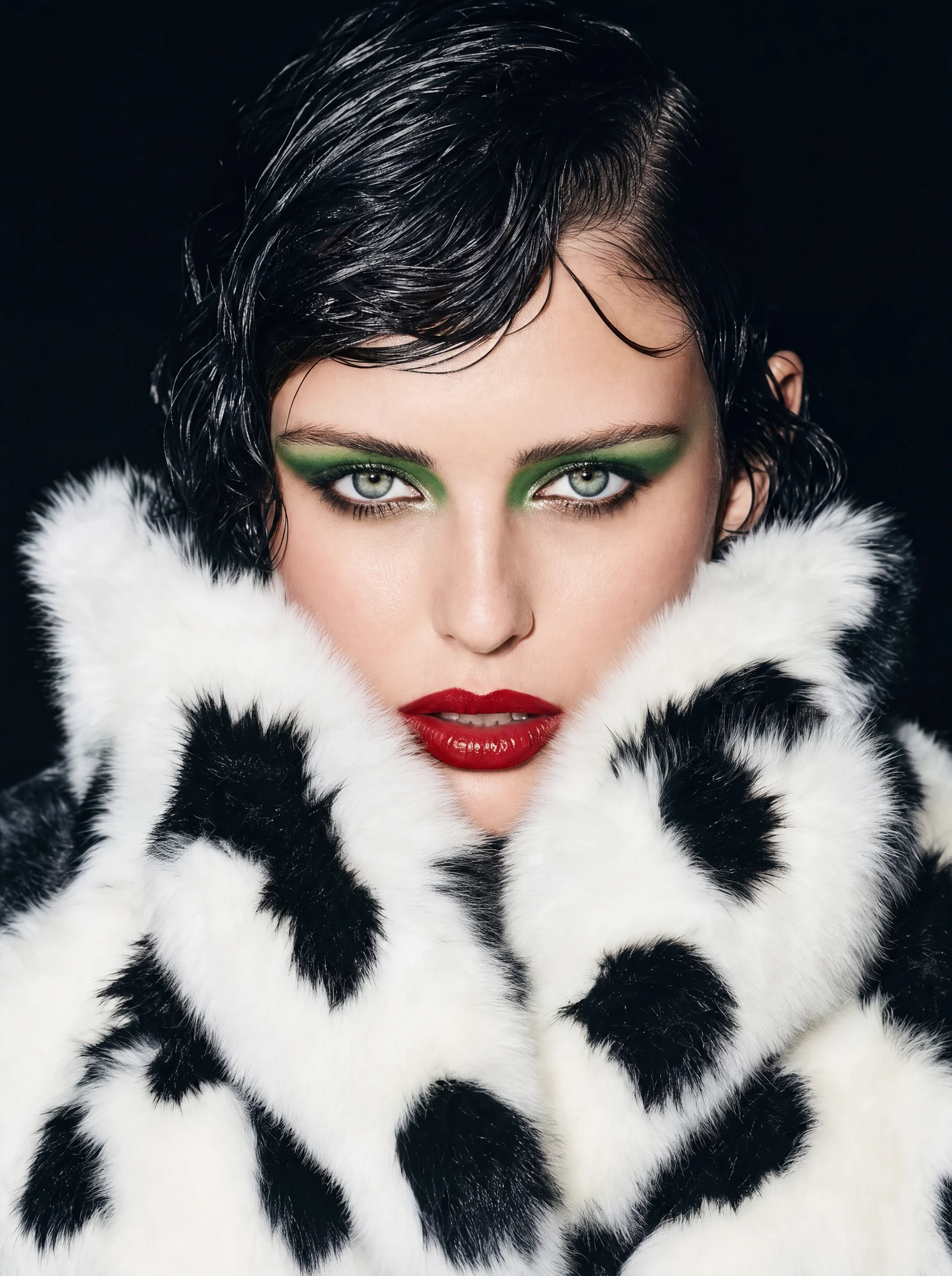 Darii Nicoleta — close portrait from the Fire-Horse campaign, white fur collar